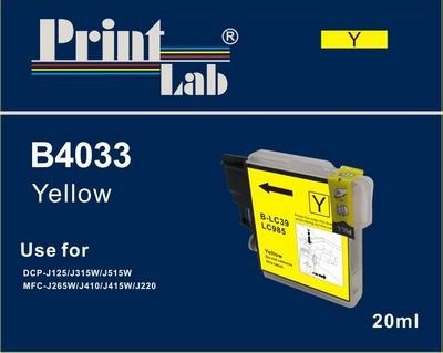 PrintLab Tintenpatrone Yellow 20ml kompatibel mit Brother LC-985Y