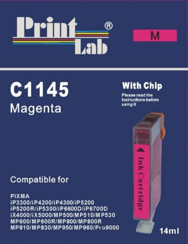 PrintLab Tintenpatrone Magenta 14ml kompatibel mit Canon CLI-8M Pixma IP4200 IP5200 MP520