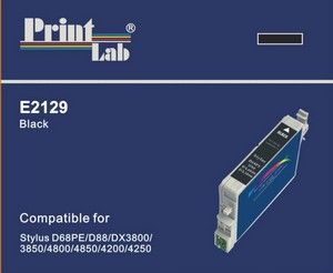 PrintLab Tintenpatrone Black 16ml kompatibel mit Epson T0611 Stylus D68 D88 DX3800 DX3850 DX4250