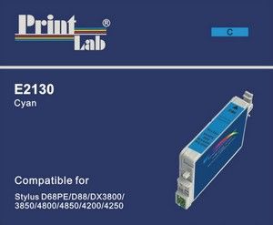 PrintLab Tintenpatrone Cyan 16ml kompatibel mit Epson T0612 Stylus D68 D88 DX3800 DX3850 DX4250