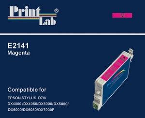 PrintLab Tintenpatrone Magenta 11ml kompatibel mit Epson T0713 Stylus D92 DX4050 SX205 SX405