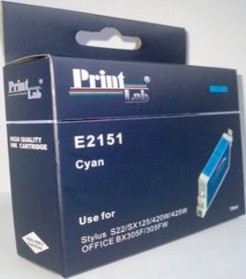 PrintLab Tintenpatrone Cyan 15ml kompatibel mit Epson T1282 Stylus S22 SX125 SX420W SX430W