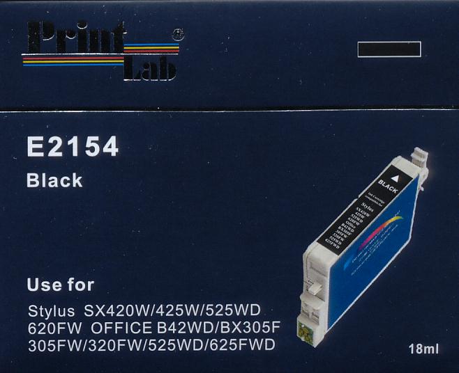 PrintLab Tintenpatrone Black 18ml kompatibel mit Epson T1291 Stylus Office BX305F Workforce WF3010