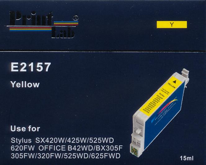 PrintLab Tintenpatrone Yellow 15ml kompatibel mit Epson T1294 Stylus Office BX305F Workforce WF3010