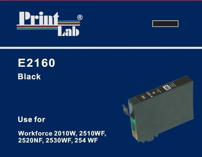 PrintLab Tintenpatrone Black 18ml kompatibel mit Epson T1631 Workforce WF 2010W 2530WF 2540WF